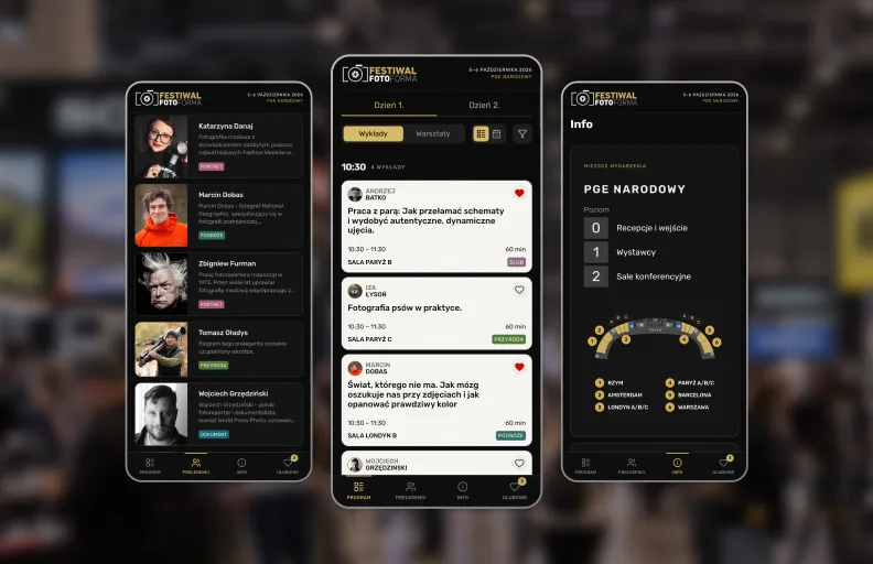 Fotoforma Festival app with the program, speakers and venue map